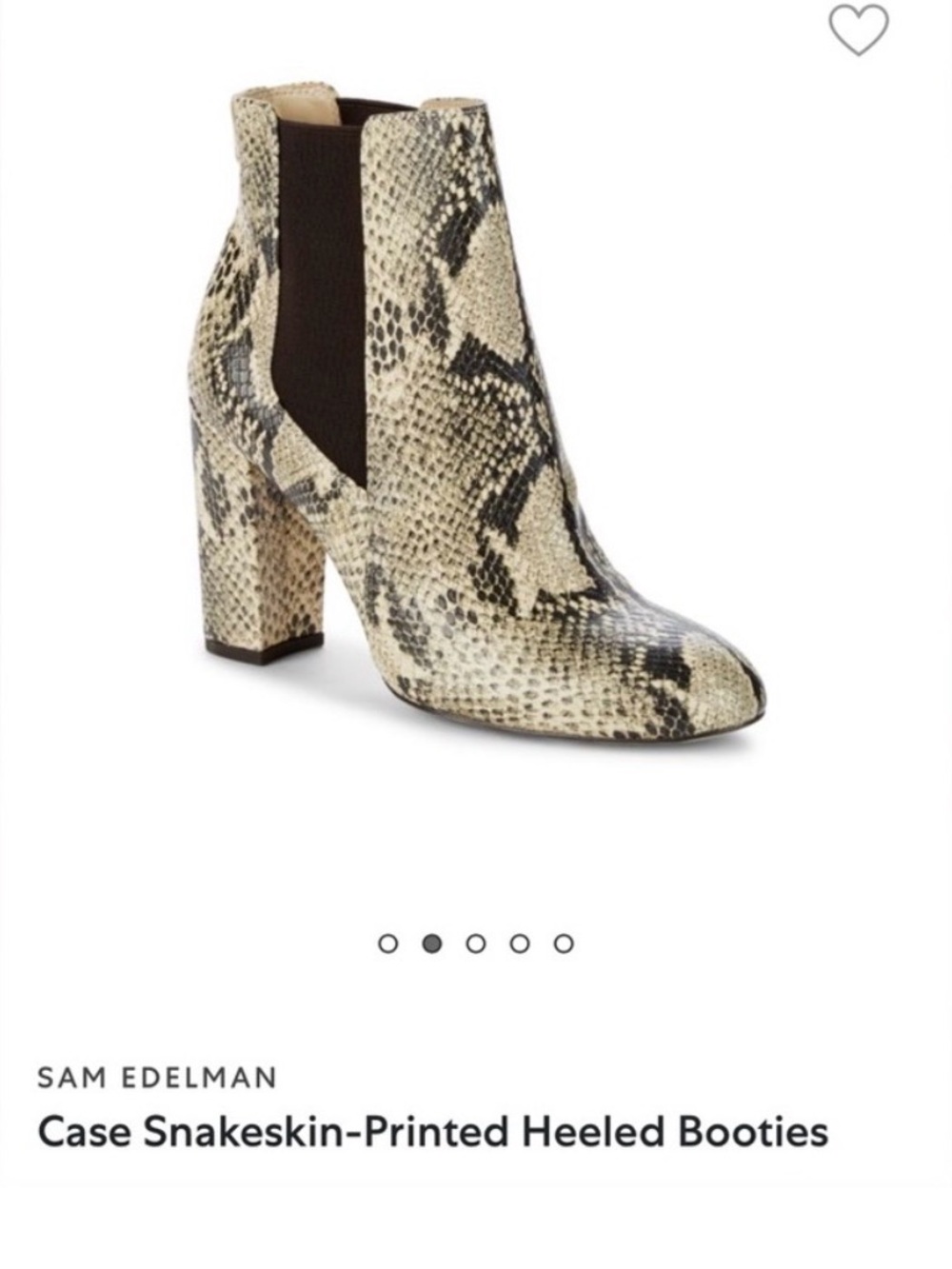 Sam Edelman Snakeskin-Print Block Heel Ankle Boots - Neutral Snake